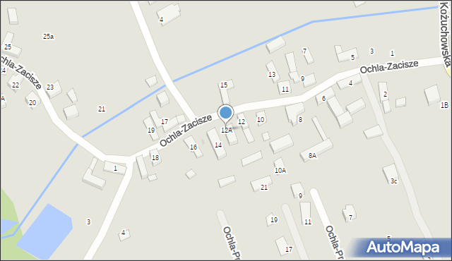 Zielona Góra, Ochla-Zacisze, 12A, mapa Zielona Góra