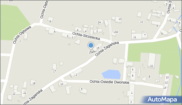 Zielona Góra, Ochla-Żagańska, 15A, mapa Zielona Góra