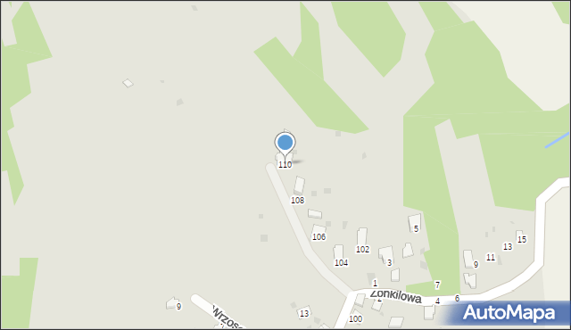 Żywiec, Oczkowska, 110, mapa Żywiec