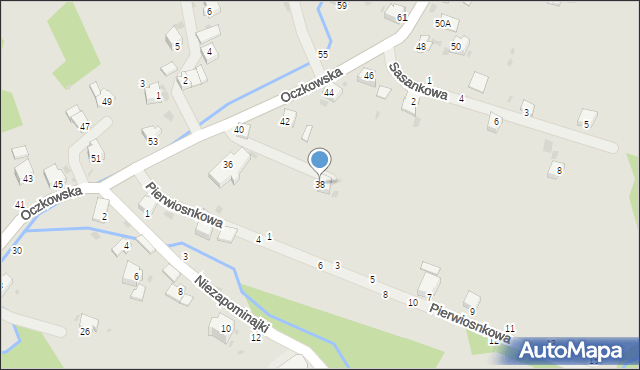 Żywiec, Oczkowska, 38, mapa Żywiec