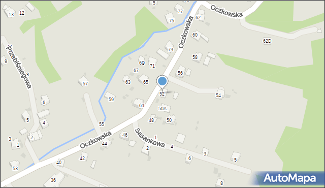Żywiec, Oczkowska, 52, mapa Żywiec