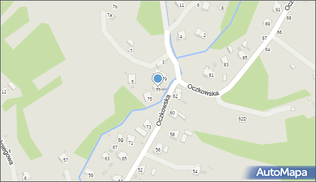 Żywiec, Oczkowska, 77, mapa Żywiec