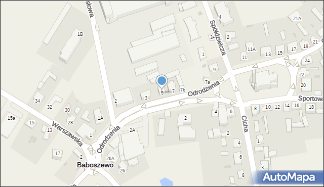 Baboszewo, Odrodzenia, 5, mapa Baboszewo