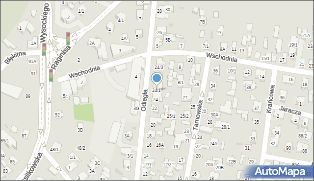 Białystok, Odległa, 24/1, mapa Białegostoku