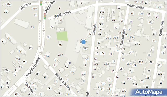 Białystok, Odległa, 3B, mapa Białegostoku