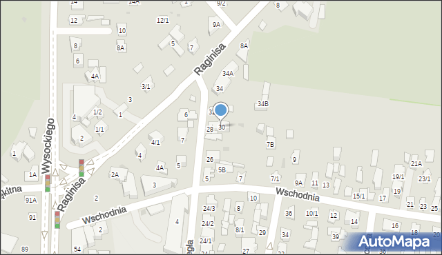 Białystok, Odległa, 30, mapa Białegostoku