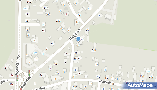 Białystok, Odległa, 34, mapa Białegostoku