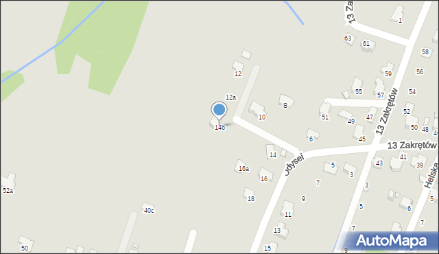 Bielsko-Biała, Odysei, 14b, mapa Bielsko-Białej