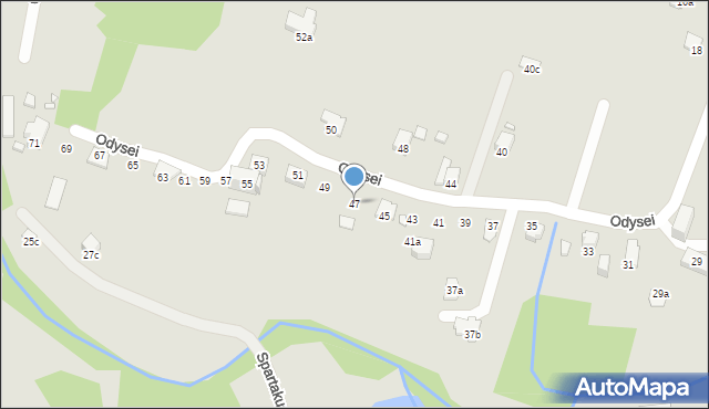 Bielsko-Biała, Odysei, 47, mapa Bielsko-Białej