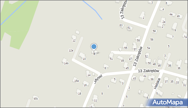 Bielsko-Biała, Odysei, 8, mapa Bielsko-Białej