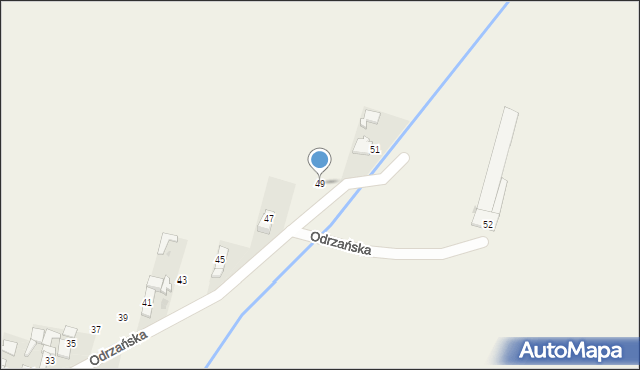 Bieńkowice, Odrzańska, 49, mapa Bieńkowice
