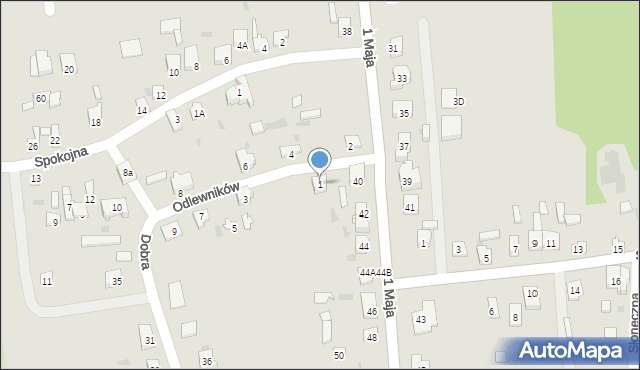 Blachownia, Odlewników, 1, mapa Blachownia