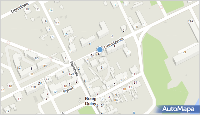 Brzeg Dolny, Odrodzenia, 7C, mapa Brzeg Dolny