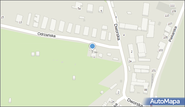 Bytom, Odrzańska, 1, mapa Bytomia