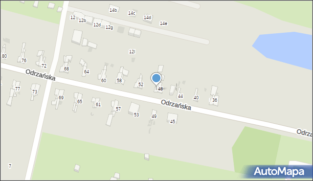 Bytom, Odrzańska, 50, mapa Bytomia