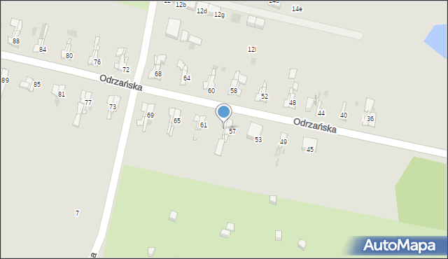 Bytom, Odrzańska, 59, mapa Bytomia
