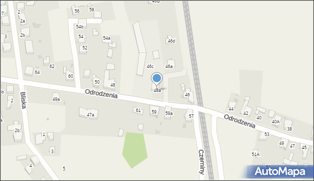 Chełm Śląski, Odrodzenia, 48a, mapa Chełm Śląski