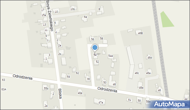 Chełm Śląski, Odrodzenia, 54, mapa Chełm Śląski