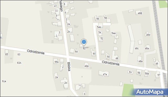 Chełm Śląski, Odrodzenia, 62, mapa Chełm Śląski