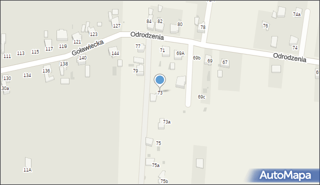 Chełm Śląski, Odrodzenia, 73, mapa Chełm Śląski