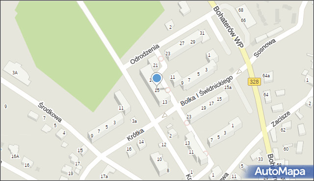 Chocianów, Odrodzenia, 15, mapa Chocianów