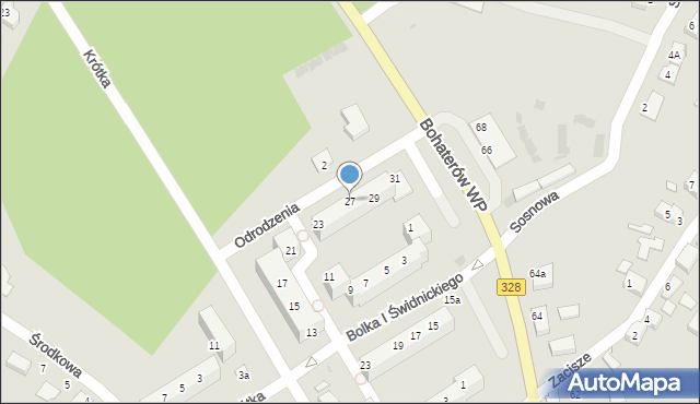 Chocianów, Odrodzenia, 27, mapa Chocianów