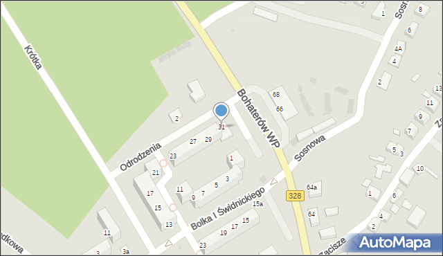 Chocianów, Odrodzenia, 31, mapa Chocianów