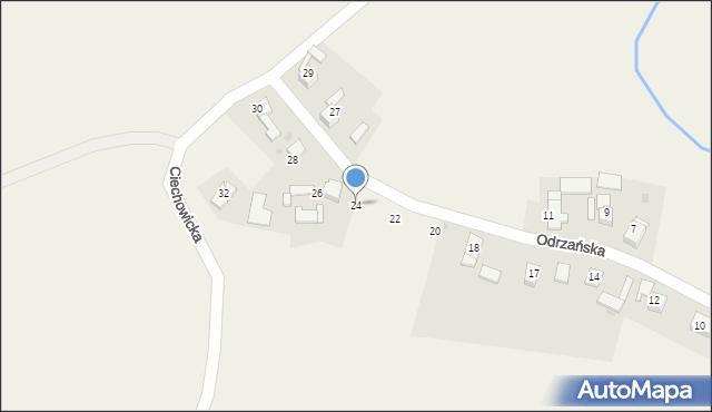 Ciechowice, Odrzańska, 24, mapa Ciechowice