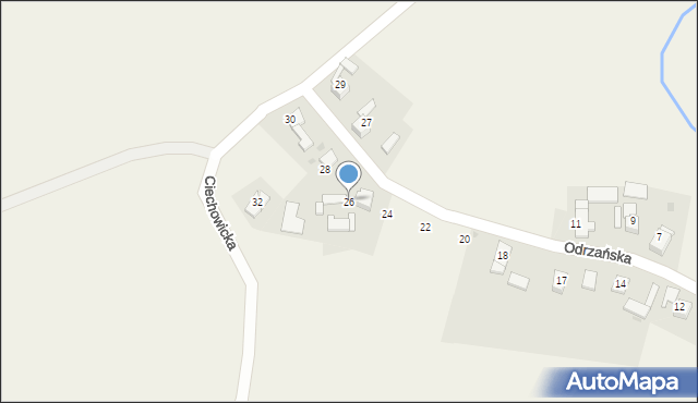 Ciechowice, Odrzańska, 26, mapa Ciechowice