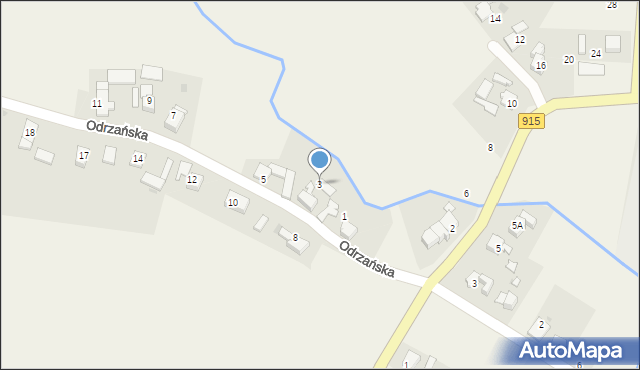 Ciechowice, Odrzańska, 3, mapa Ciechowice