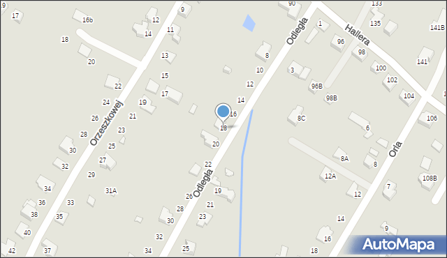 Cieszyn, Odległa, 18, mapa Cieszyna