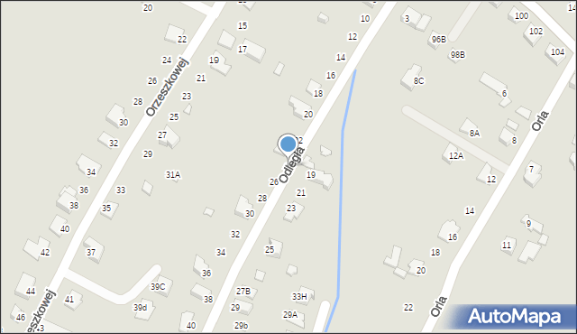 Cieszyn, Odległa, 24, mapa Cieszyna