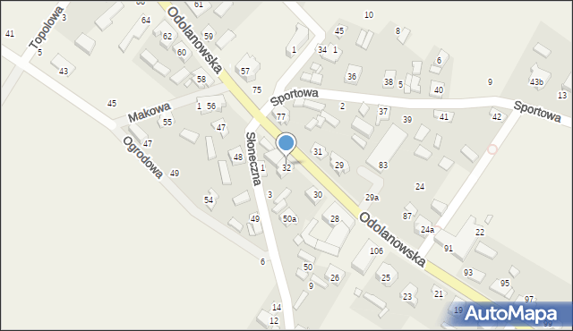Czarnylas, Odolanowska, 98, mapa Czarnylas