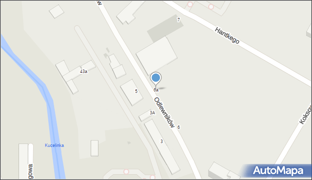 Częstochowa, Odlewników, 6a, mapa Częstochowy