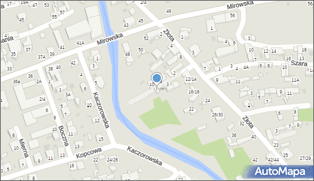 Częstochowa, Odrzańska, 5, mapa Częstochowy
