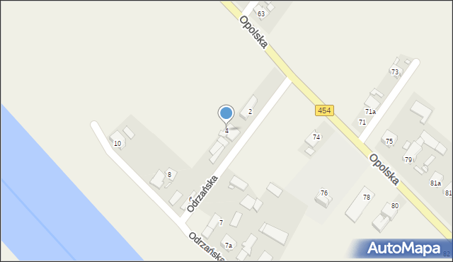 Dobrzeń Mały, Odrzańska, 4, mapa Dobrzeń Mały