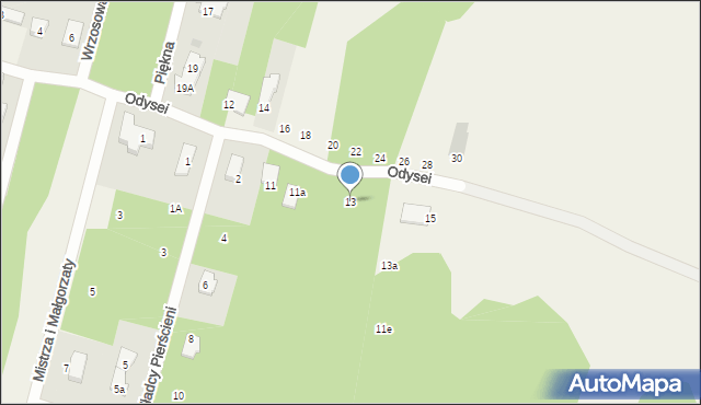 Dziekanów Polski, Odysei, 13, mapa Dziekanów Polski