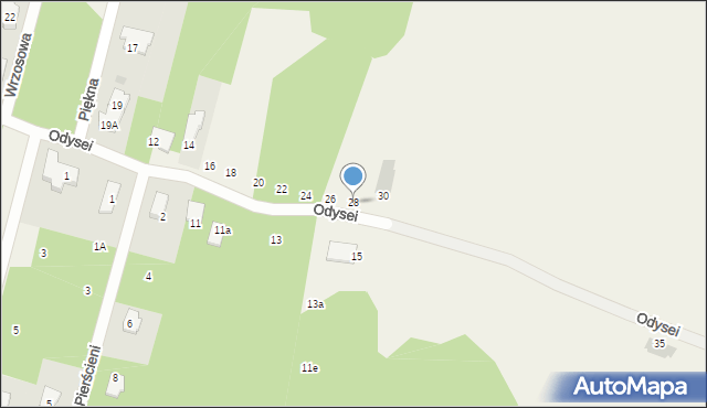 Dziekanów Polski, Odysei, 28, mapa Dziekanów Polski