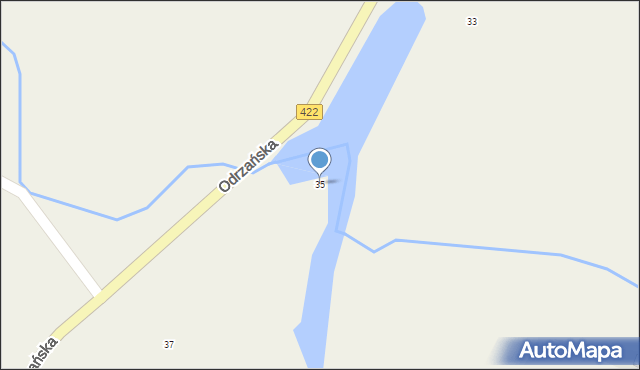 Dziergowice, Odrzańska, 35, mapa Dziergowice