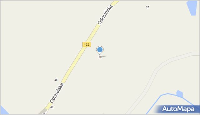 Dziergowice, Odrzańska, 39, mapa Dziergowice