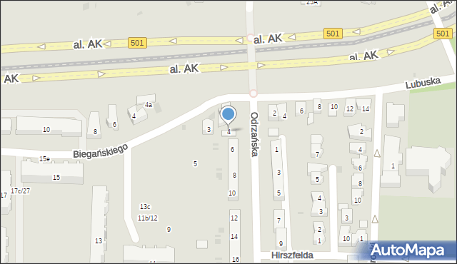 Gdańsk, Odrzańska, 4, mapa Gdańska