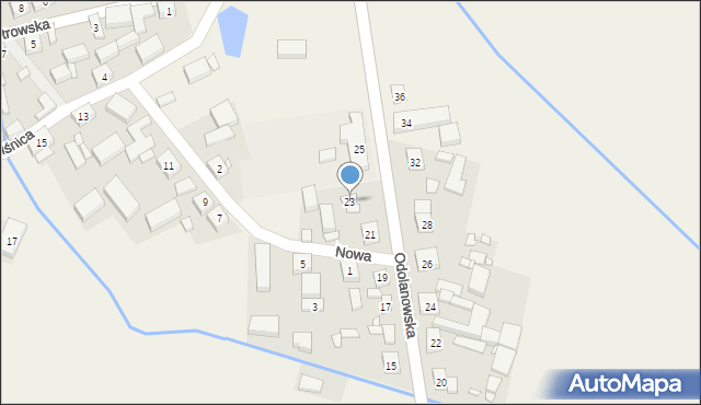 Gliśnica, Odolanowska, 23, mapa Gliśnica