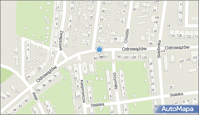 Gliwice, Odrowążów, 86, mapa Gliwic