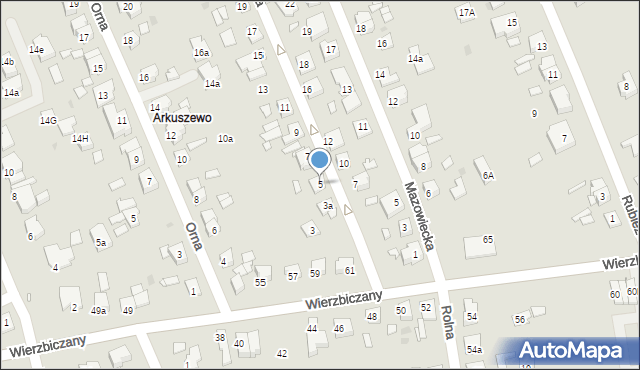 Gniezno, Odległa, 5, mapa Gniezna