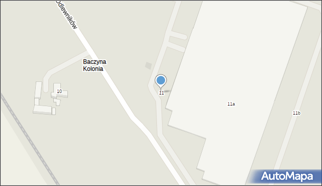 Gorzów Wielkopolski, Odlewników, 11, mapa Gorzów Wielkopolski