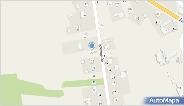 Gorzyce, Odlewników, 22, mapa Gorzyce