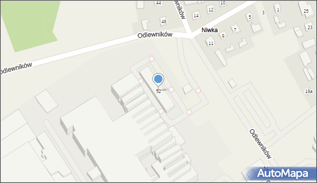 Gorzyce, Odlewników, 52, mapa Gorzyce