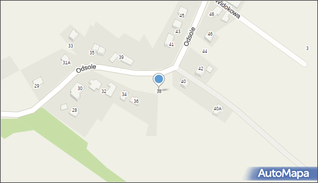 Hecznarowice, Odsole, 38, mapa Hecznarowice