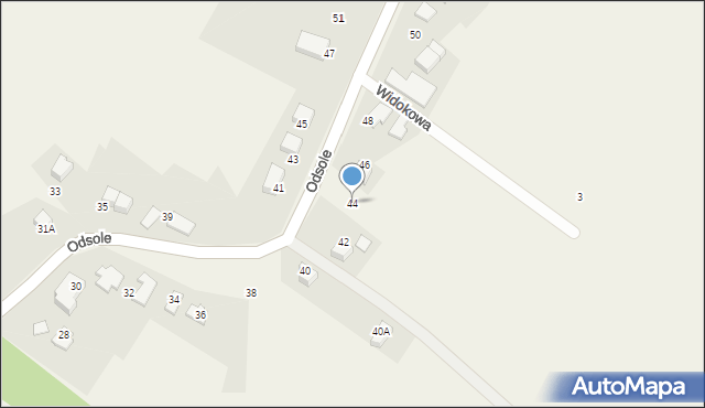 Hecznarowice, Odsole, 44, mapa Hecznarowice