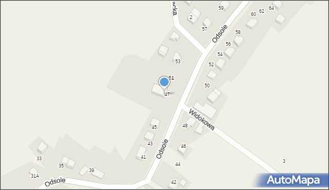 Hecznarowice, Odsole, 49, mapa Hecznarowice